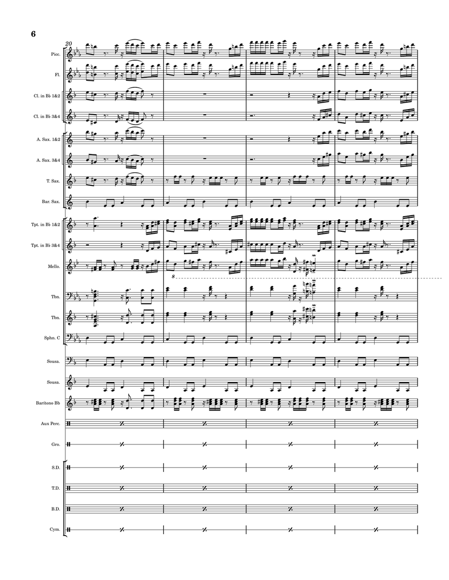 El Año Viejo El Año Viejo Marching Band scores gallery preview page 6