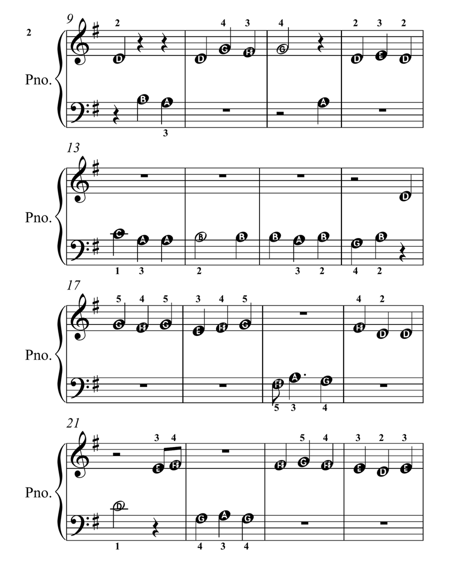 Peanut Butter Sandwiches for Beginner Piano Piano Method scores gallery preview page 4
