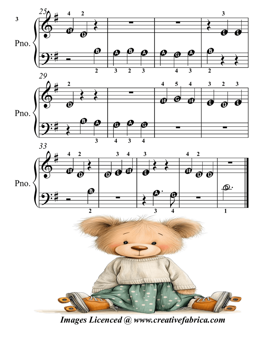 Peanut Butter Sandwiches for Beginner Piano Piano Method scores gallery preview page 5
