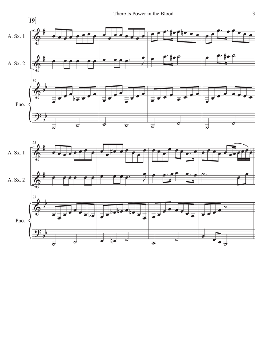 There Is Power in the Blood Woodwind Duet scores gallery preview page 3
