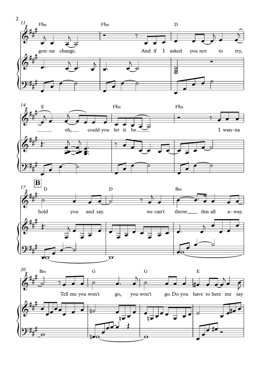 Can't Stop Loving You Can't Stop Loving You Piano, Vocal scores gallery preview page 2