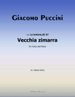 Vecchia zimarra, by Giacomo Puccini, in c sharp minor