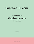 Vecchia zimarra, by Giacomo Puccini, in d minor