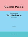 Vecchia zimarra, by Giacomo Puccini, in f minor