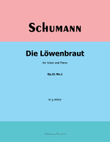 Die Lowenbraut, by Schumann, Op.31 No.1, in g minor