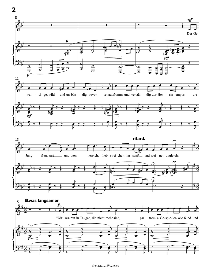 Die Lowenbraut, by Schumann, Op.31 No.1, in g minor Piano, Vocal scores gallery preview page 4