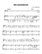 Die Lowenbraut, by Schumann, Op.31 No.1, in f sharp minor Piano, Vocal scores gallery preview page 3