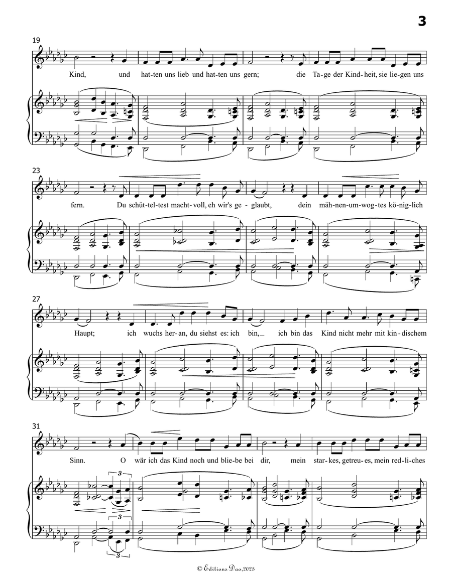 Die Lowenbraut, by Schumann, Op.31 No.1, in f sharp minor by Robert Schumann Piano, Vocal - Digital Sheet Music page 5