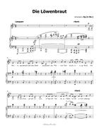 Die Lowenbraut, by Schumann, Op.31 No.1, in e minor Piano, Vocal scores gallery preview page 3