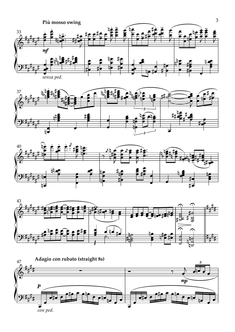 Prelude No.2 'Blue Lullaby' Piano Solo scores gallery preview page 3