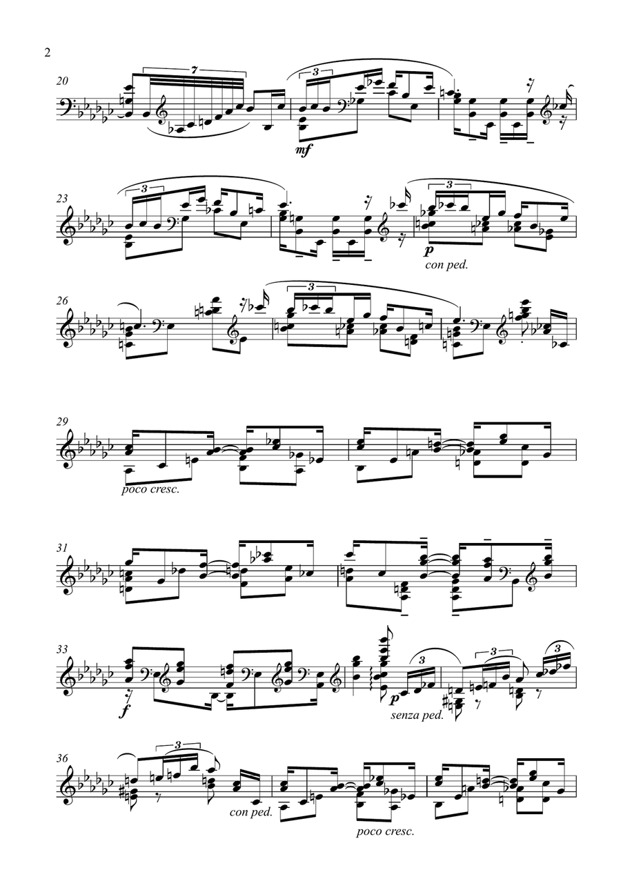 Prelude No.3 (for Left Hand) Piano Solo scores gallery preview page 2