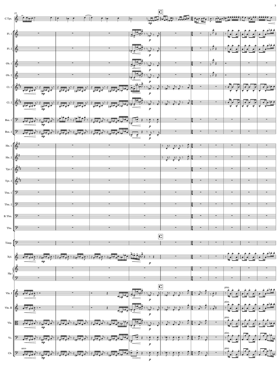 TRUMPET SONATINE - Score Only Full Orchestra scores gallery preview page 3
