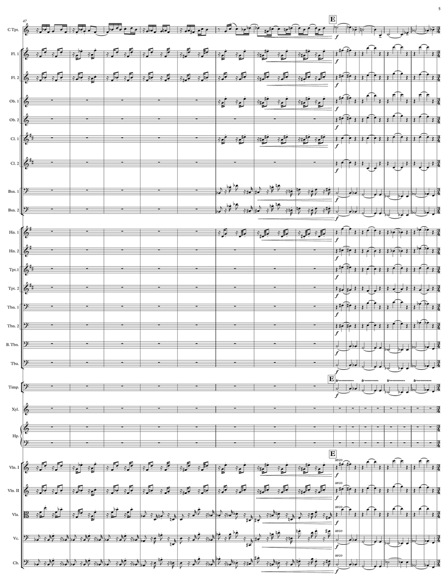 TRUMPET SONATINE - Score Only Full Orchestra scores gallery preview page 5