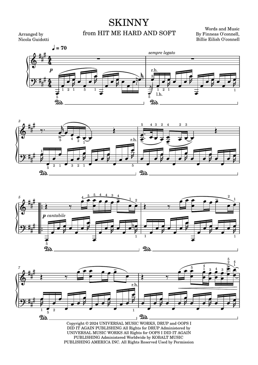 Skinny Piano scores gallery preview page 1