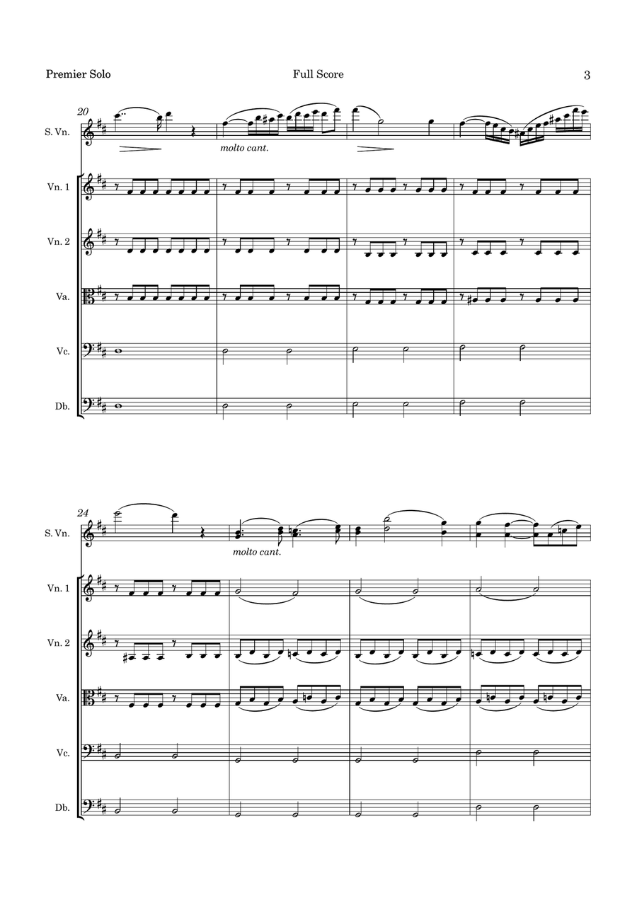 Dancla Premier Solo Op. 77 No. 1 for Violin and String Orchestra String Orchestra scores gallery preview page 4