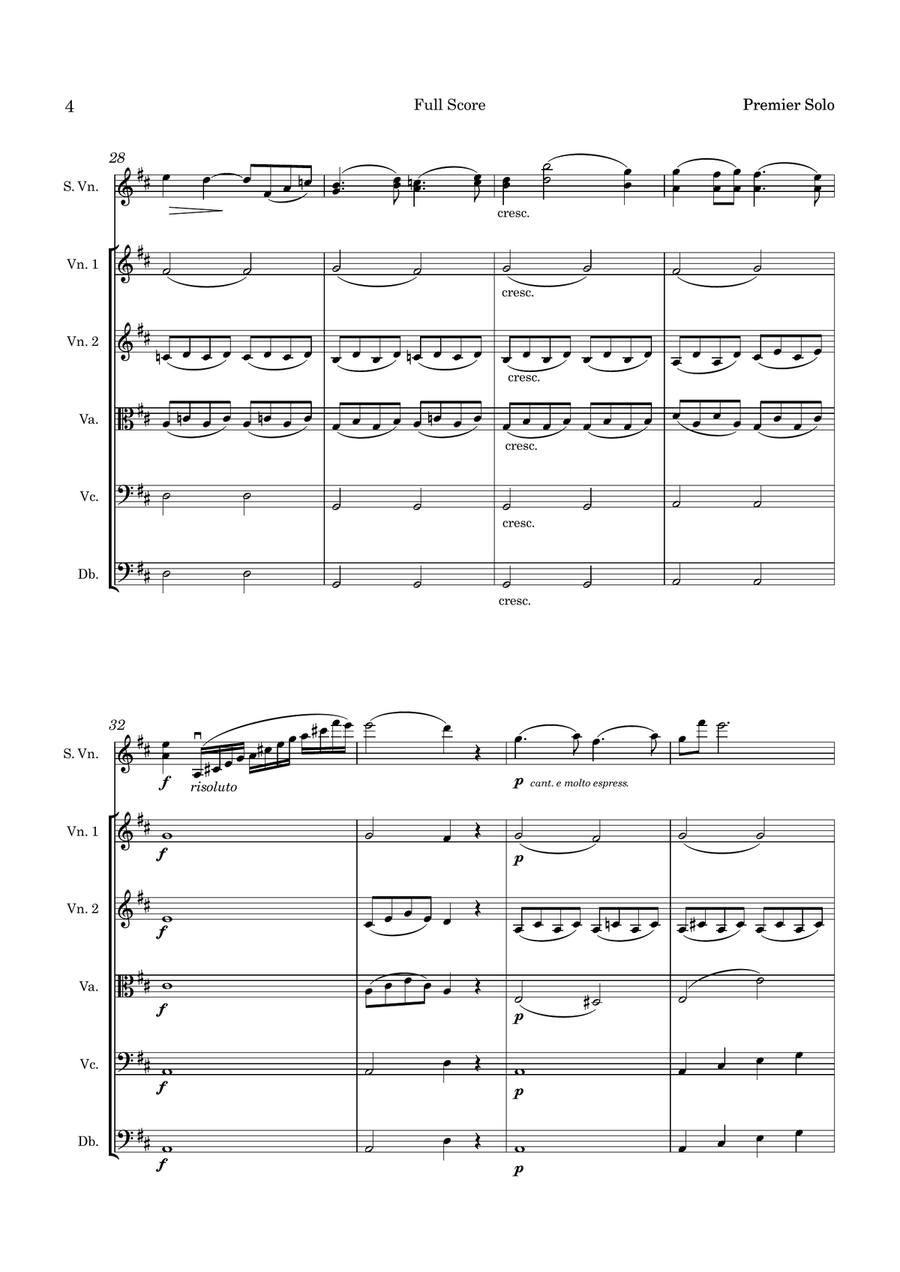 Dancla Premier Solo Op. 77 No. 1 for Violin and String Orchestra String Orchestra scores gallery preview page 5