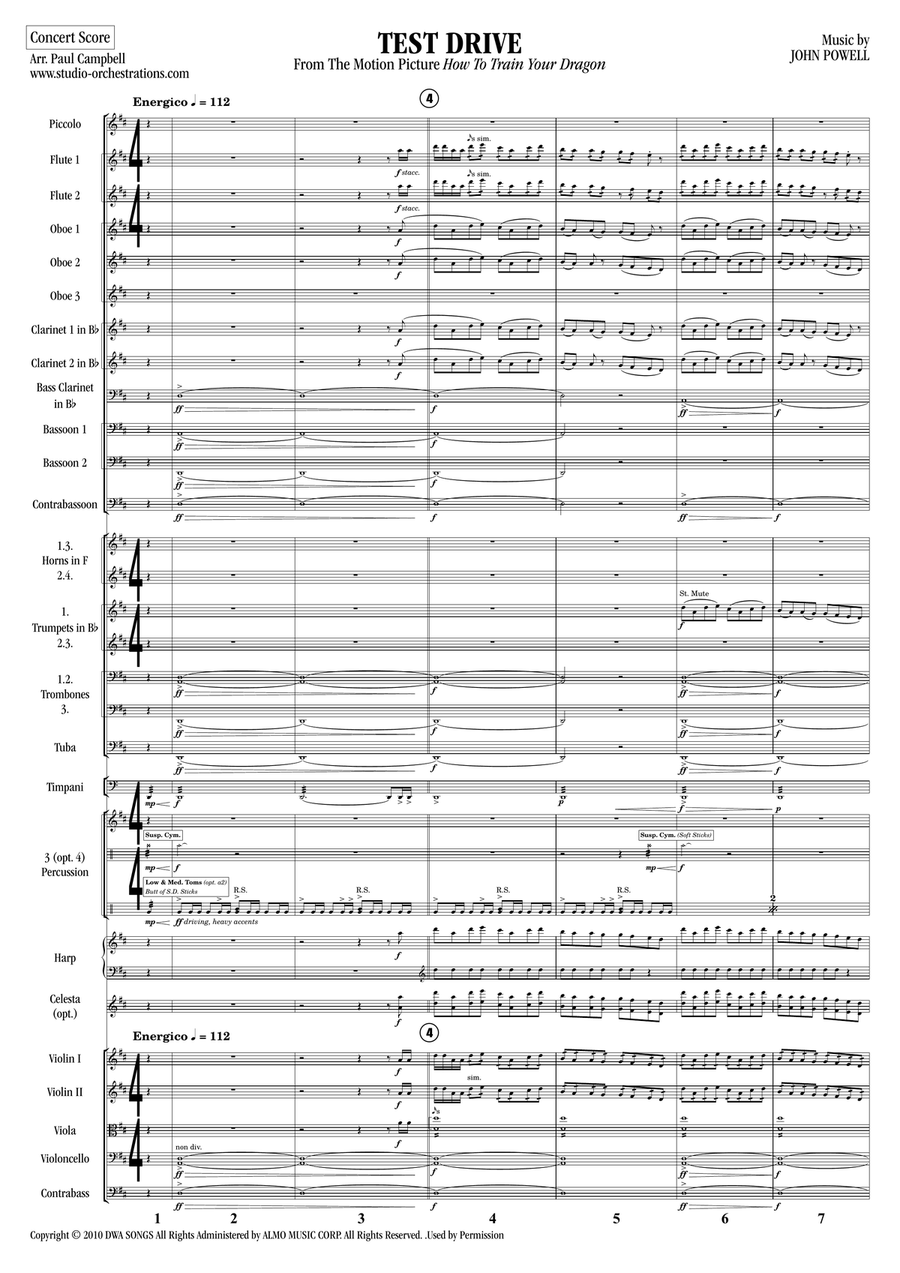 Test Drive Test Drive Full Orchestra scores gallery preview page 1