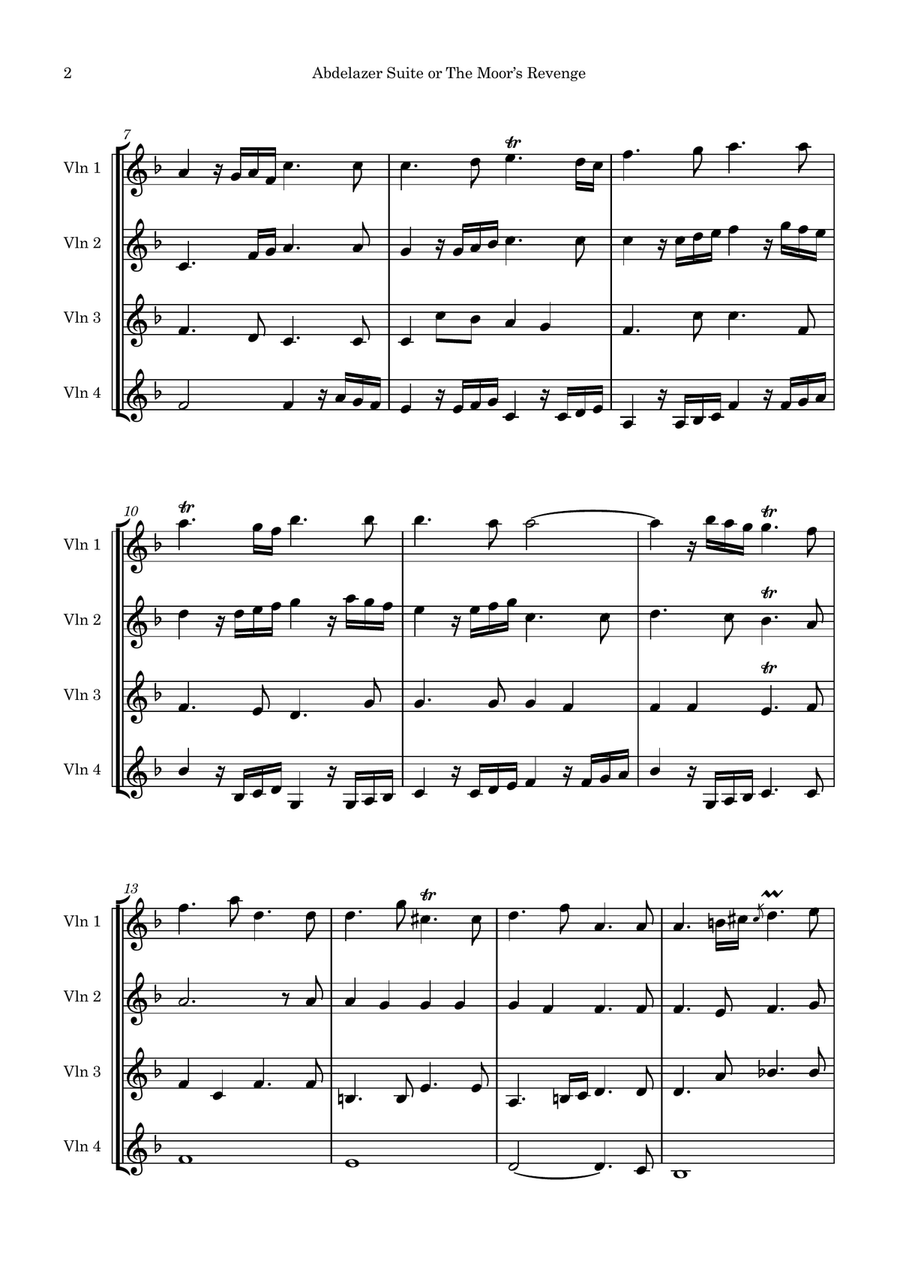Abdelazer Suite Abdelazer Suite String Quartet scores gallery preview page 2