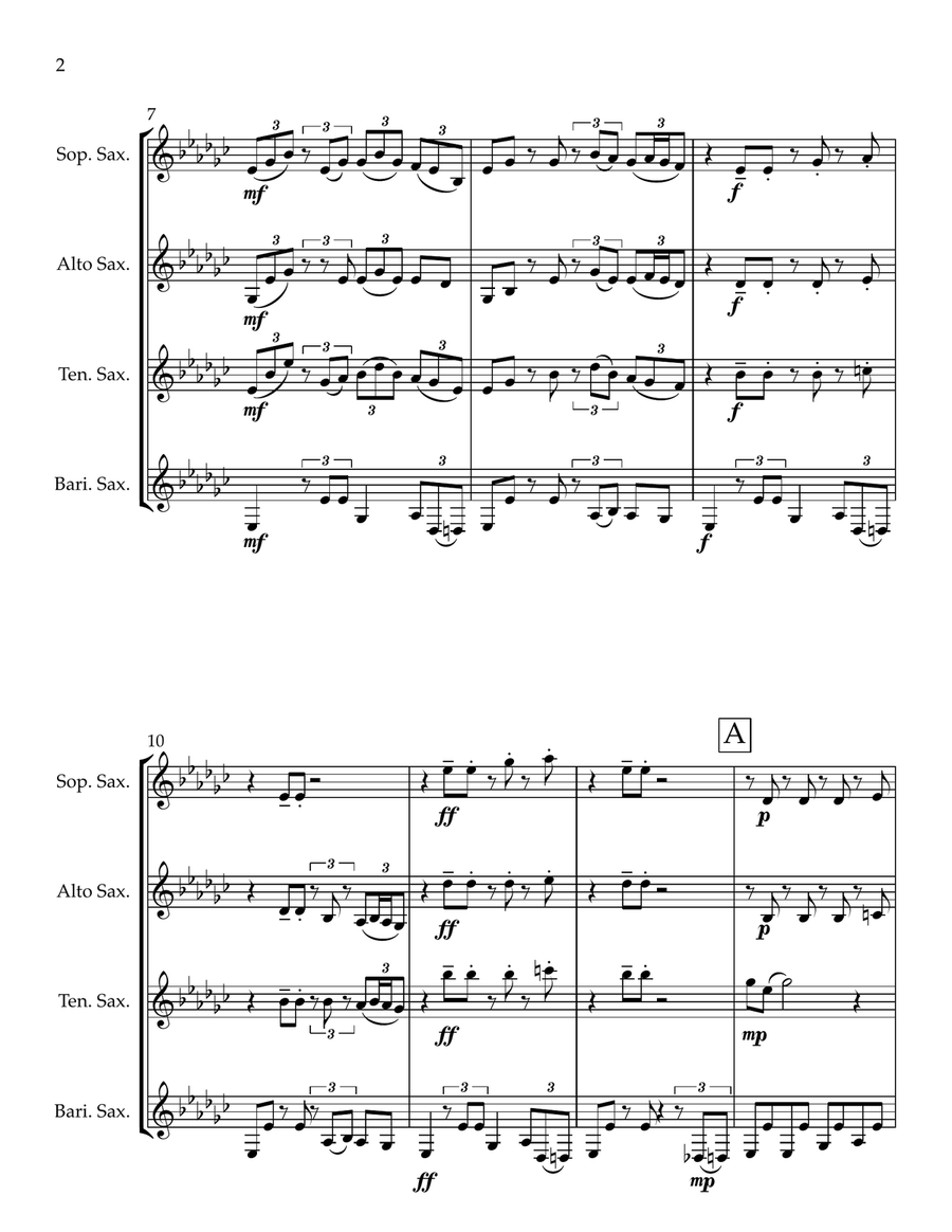 Higher Ground Higher Ground Saxophone Quartet scores gallery preview page 2