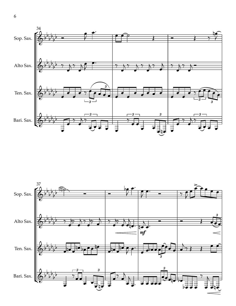 Higher Ground Higher Ground Saxophone Quartet scores gallery preview page 6