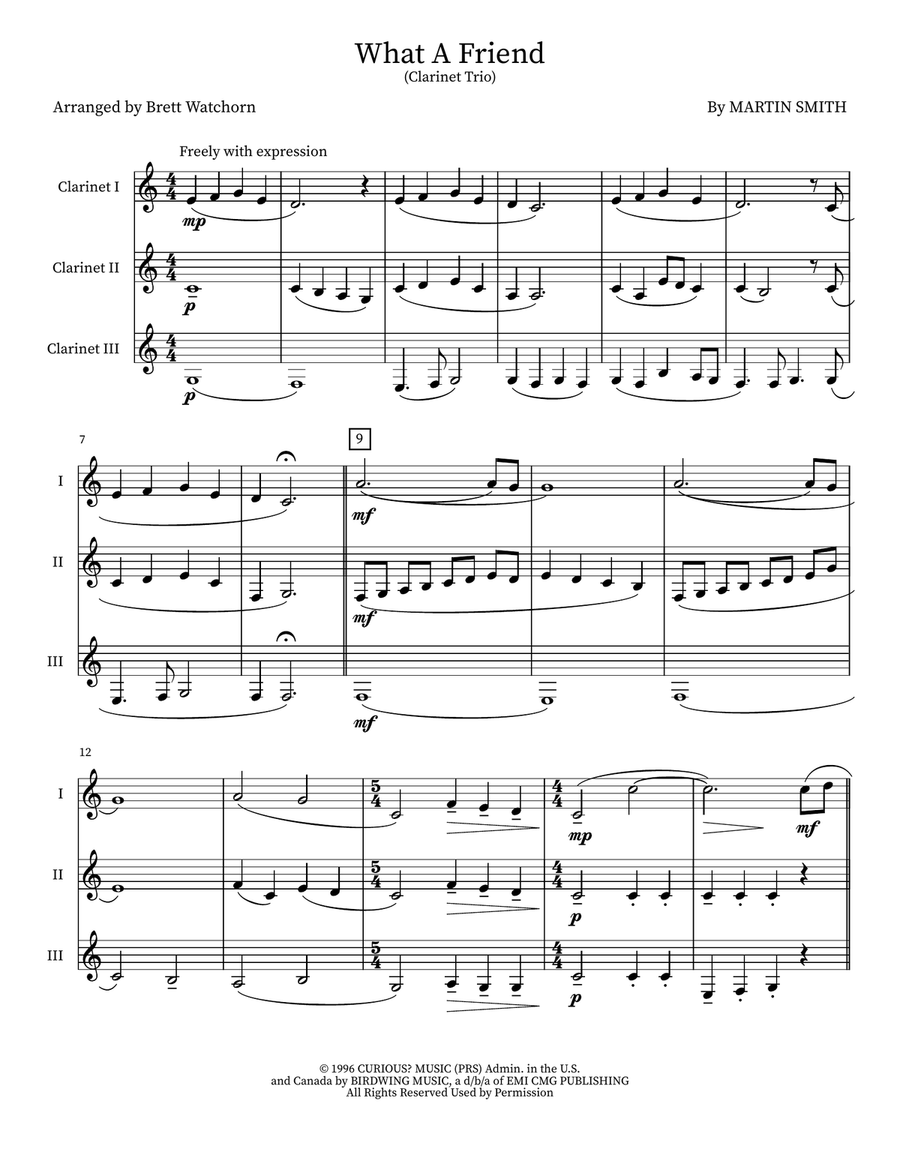 What A Friend What A Friend Small Ensemble scores gallery preview page 1