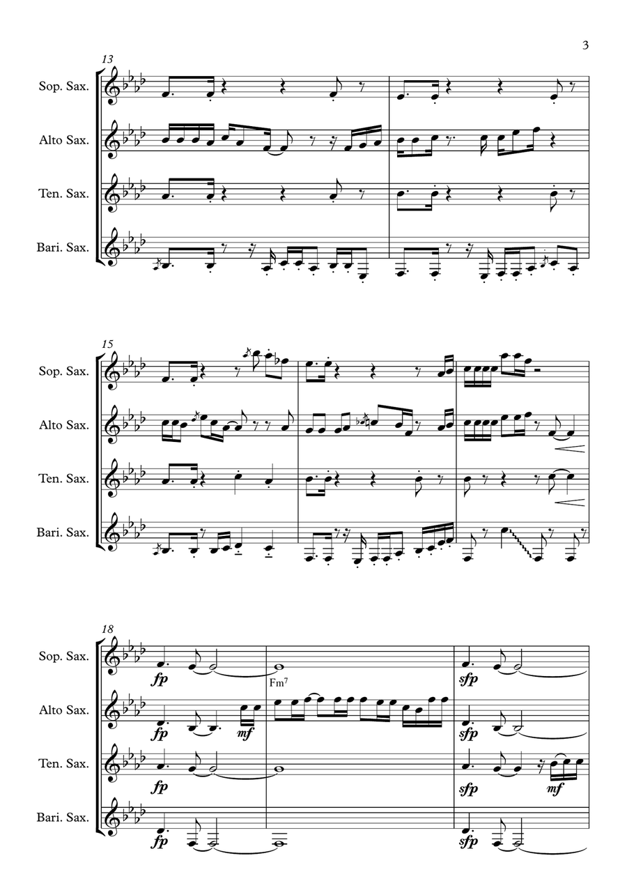 24k Magic 24k Magic Saxophone Quartet scores gallery preview page 3