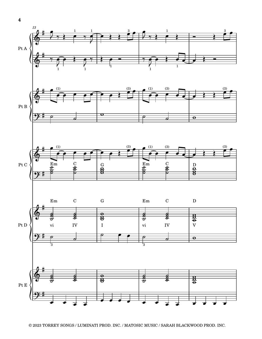 My Stupid Heart Small Ensemble scores gallery preview page 5