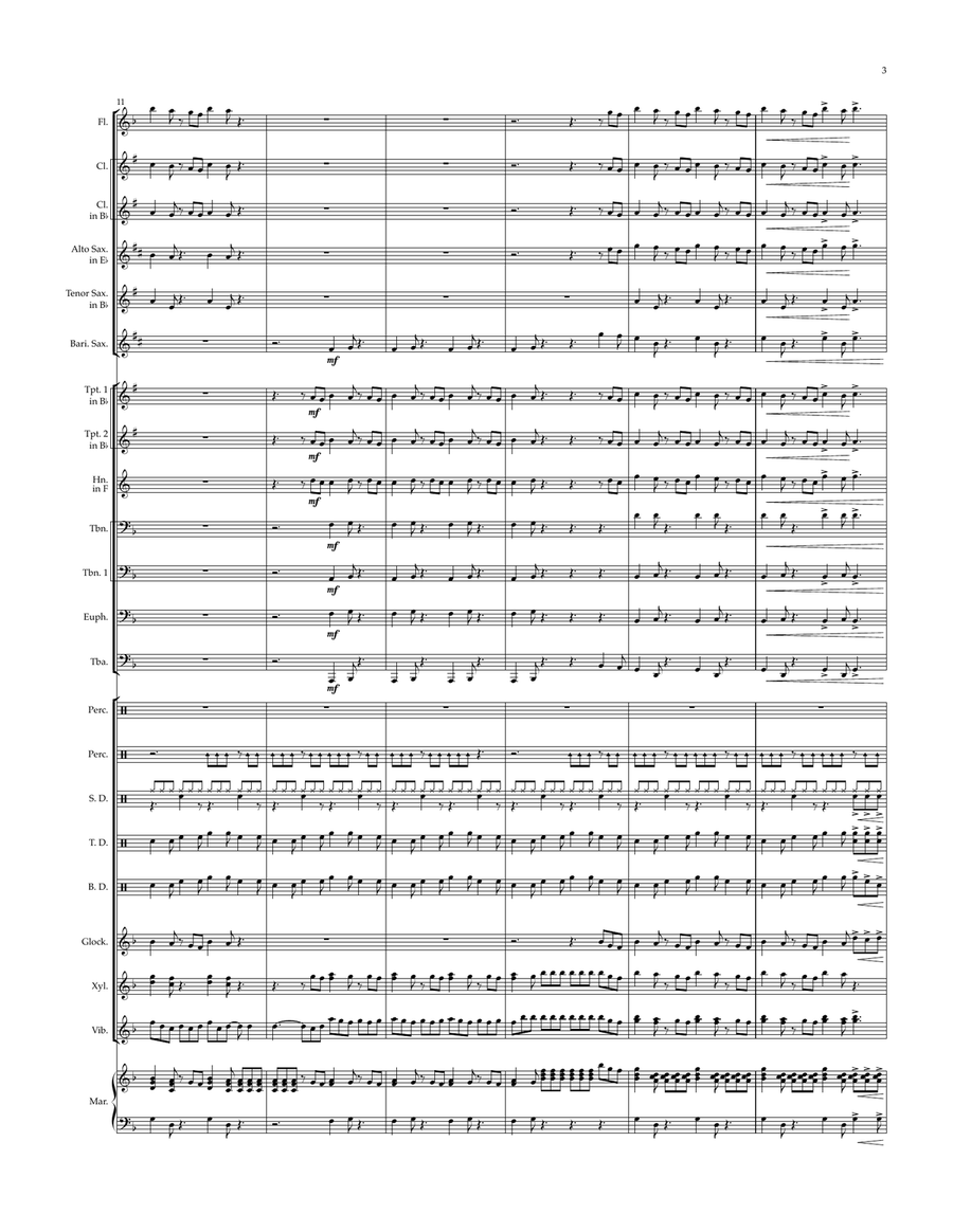 Sail On Sailor Sail On Sailor Marching Band scores gallery preview page 3