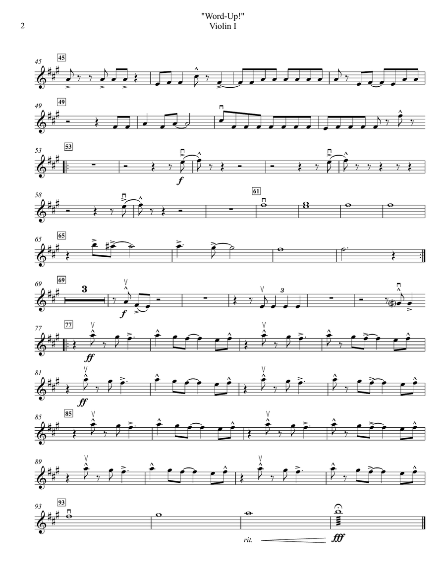 Word Up String Orchestra scores gallery preview page 2