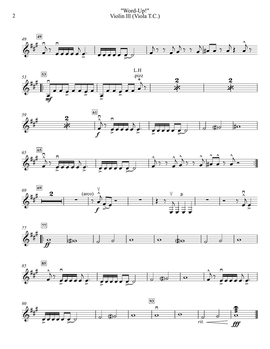 Word Up String Orchestra scores gallery preview page 6