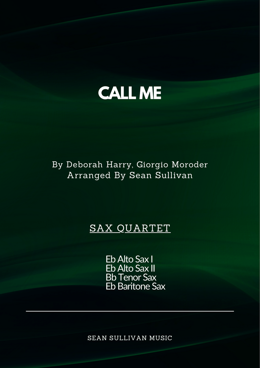 Call Me Saxophone Quartet scores gallery preview page 1