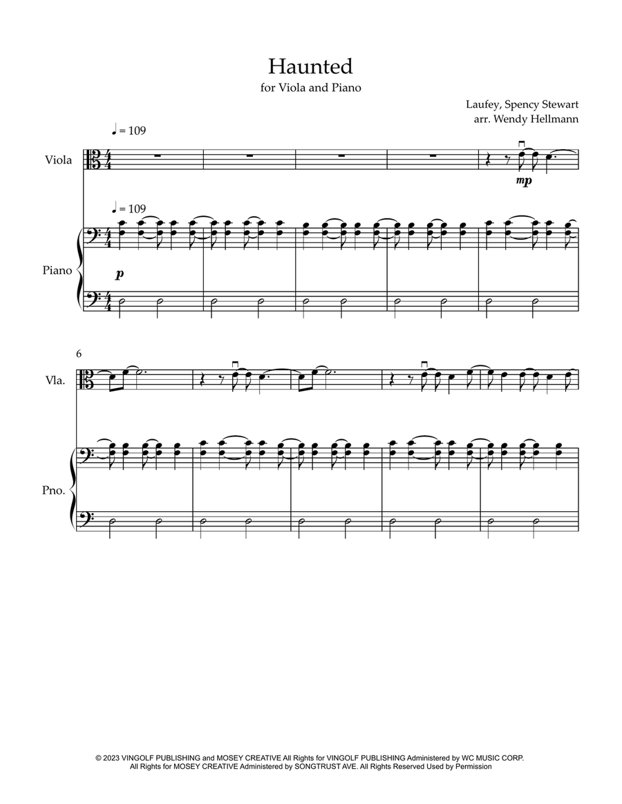 Haunted Viola scores gallery preview page 1