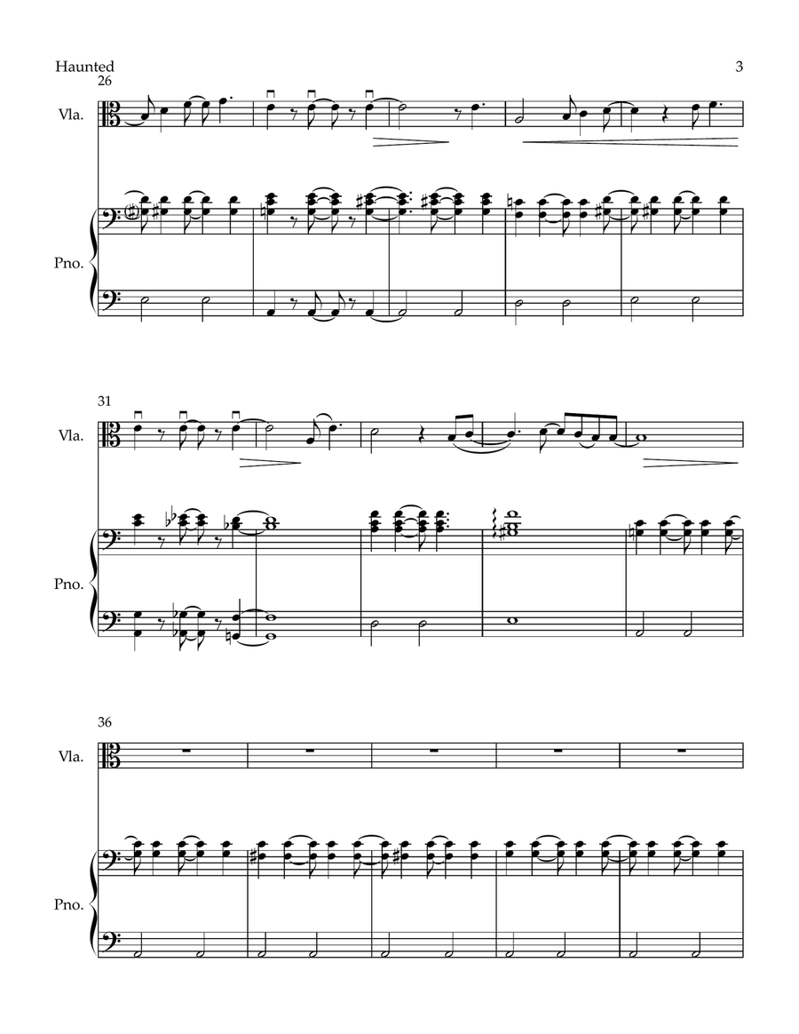 Haunted Viola scores gallery preview page 3