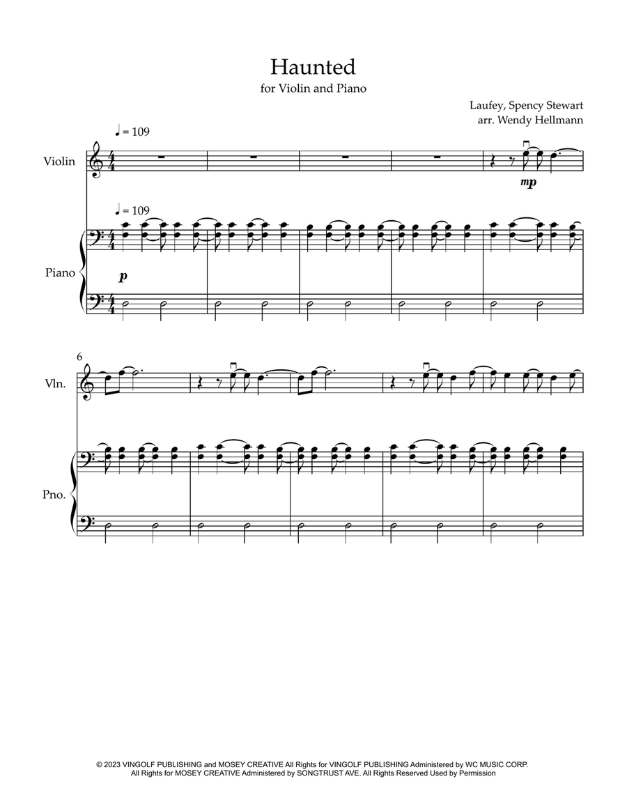 Haunted Violin Solo scores gallery preview page 1