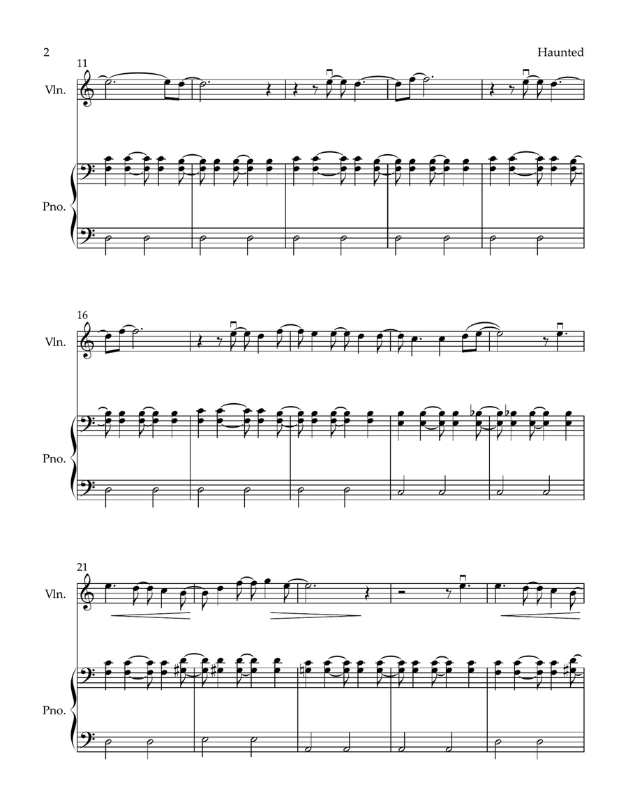 Haunted Violin Solo scores gallery preview page 2