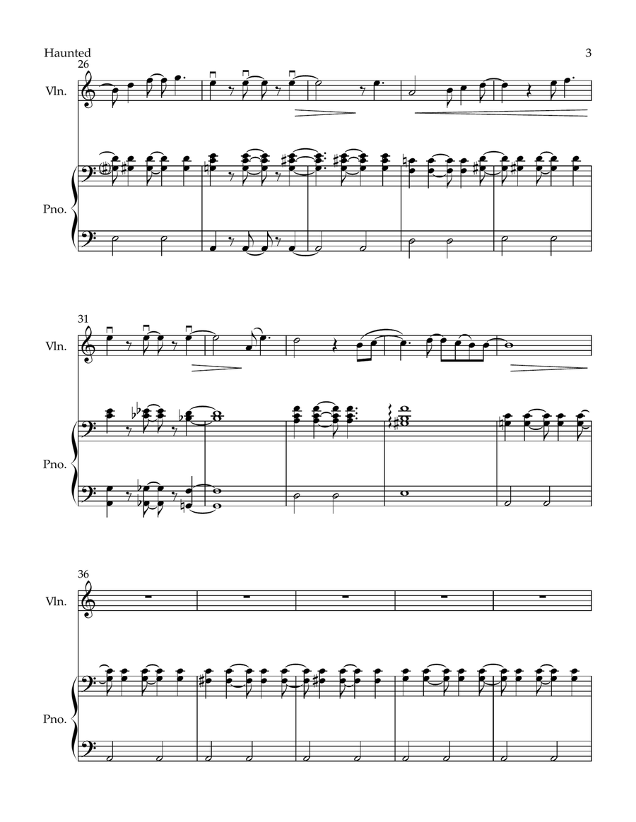 Haunted Violin Solo scores gallery preview page 3