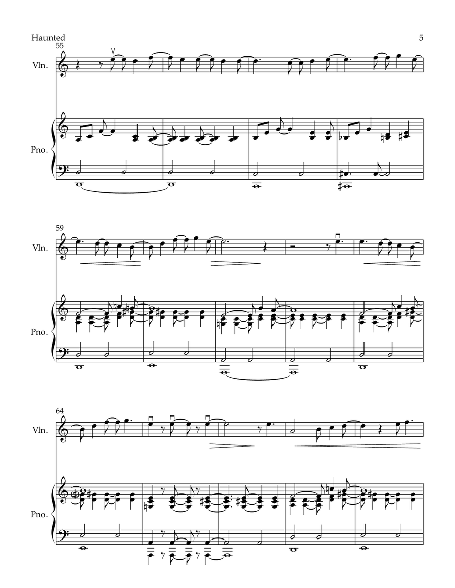 Haunted Violin Solo scores gallery preview page 5