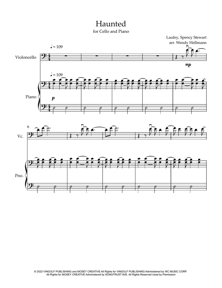 Haunted Piano scores gallery preview page 1