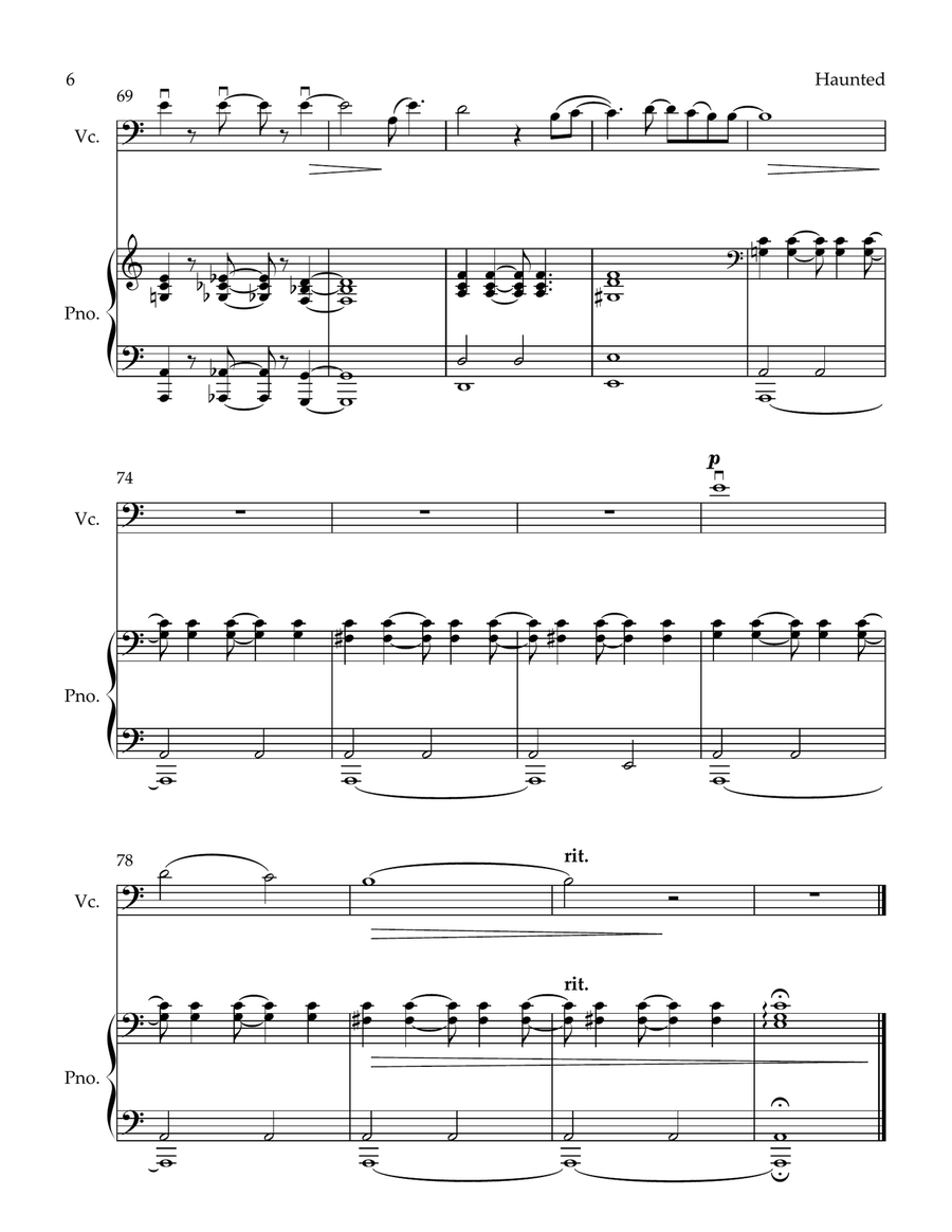 Haunted Piano scores gallery preview page 6