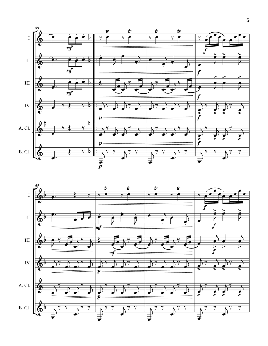 The Wolverine Clarinet Quintet scores gallery preview page 6