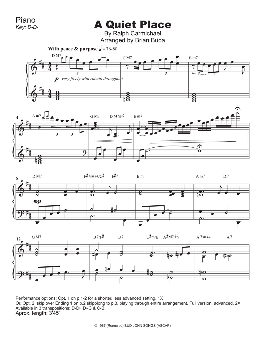 A Quiet Place Piano Solo scores gallery preview page 2