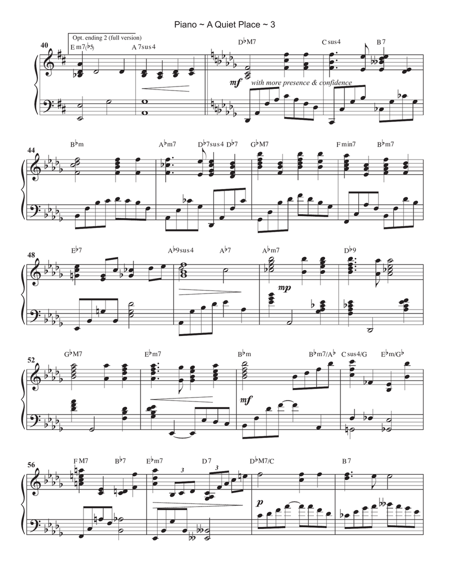 A Quiet Place Piano Solo scores gallery preview page 4