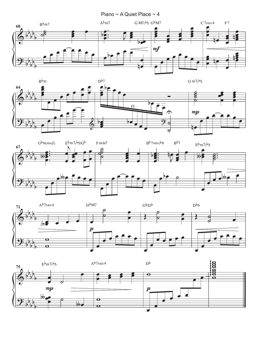 A Quiet Place Piano Solo scores gallery preview page 5