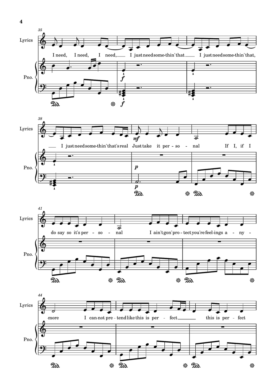 Don't Say Love Don't Say Love Piano Duet scores gallery preview page 4