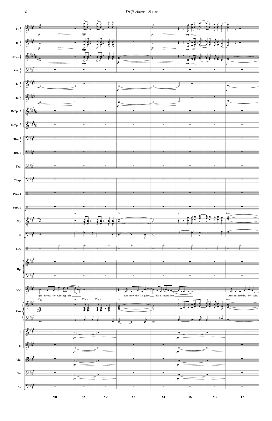 Drift Away Drift Away Full Orchestra scores gallery preview page 2