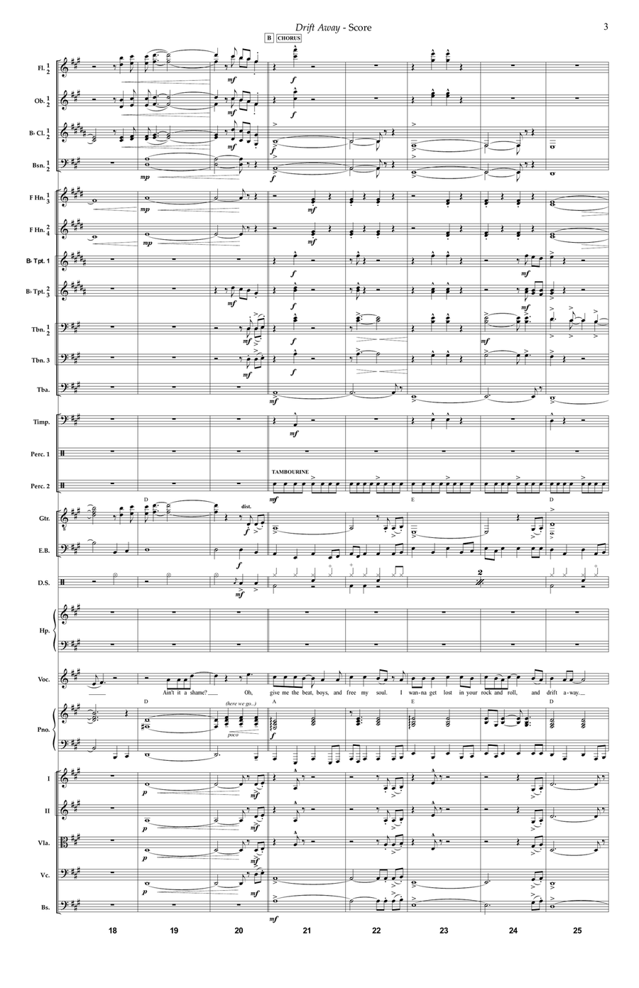 Drift Away Drift Away Full Orchestra scores gallery preview page 3