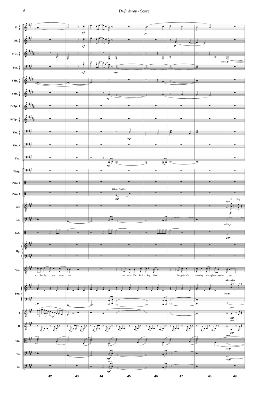 Drift Away Drift Away Full Orchestra scores gallery preview page 6