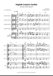 English Country Garden – Guitar Quartet Sheet Music (with Optional Piano and Chords)