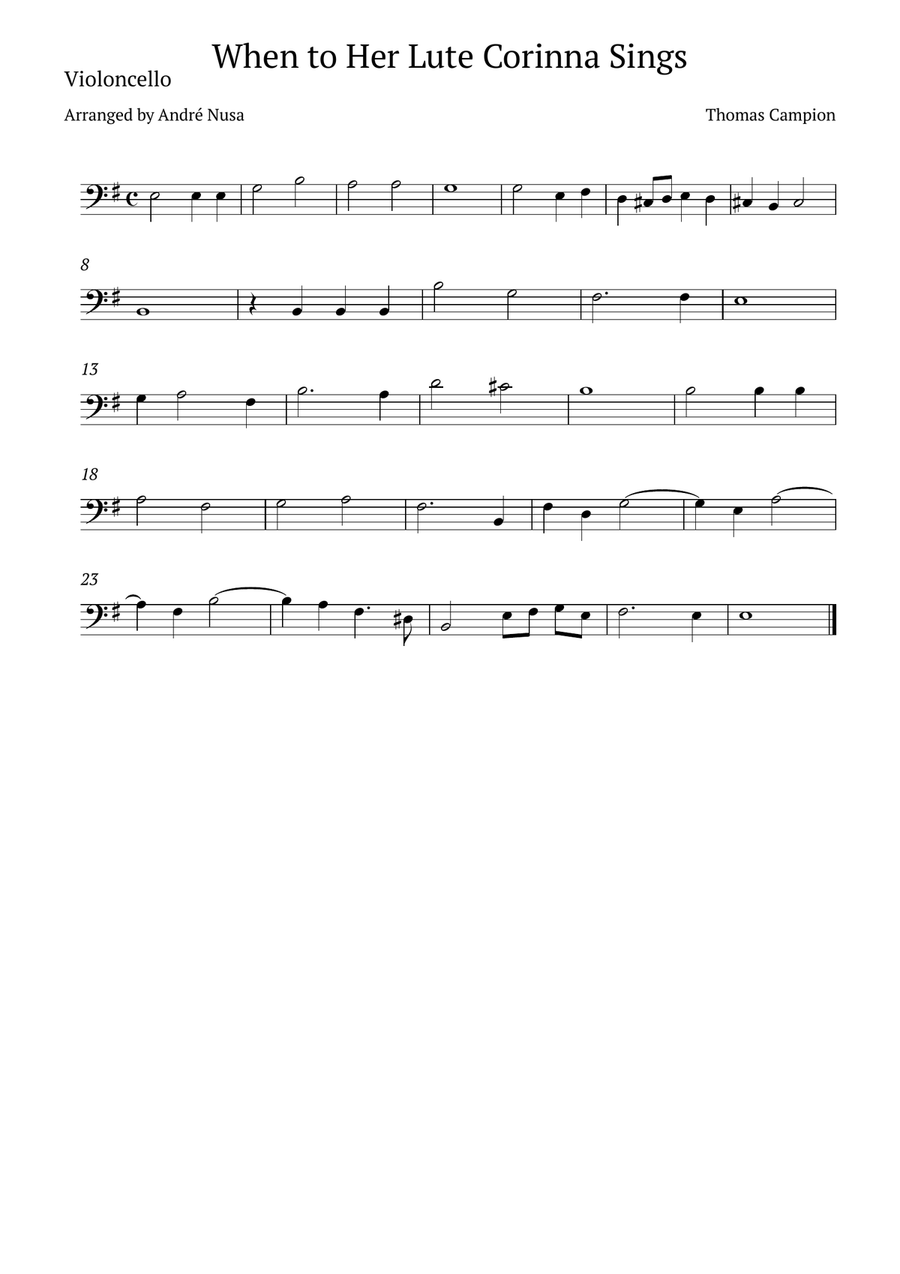 When to Her Lute Corinna Sings String Duet scores gallery preview page 3