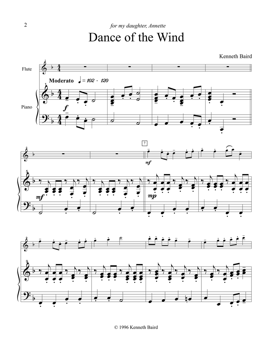 Artistic Solos for Flute and Piano - Piano Accompaniment Only Chamber Music scores gallery preview page 2